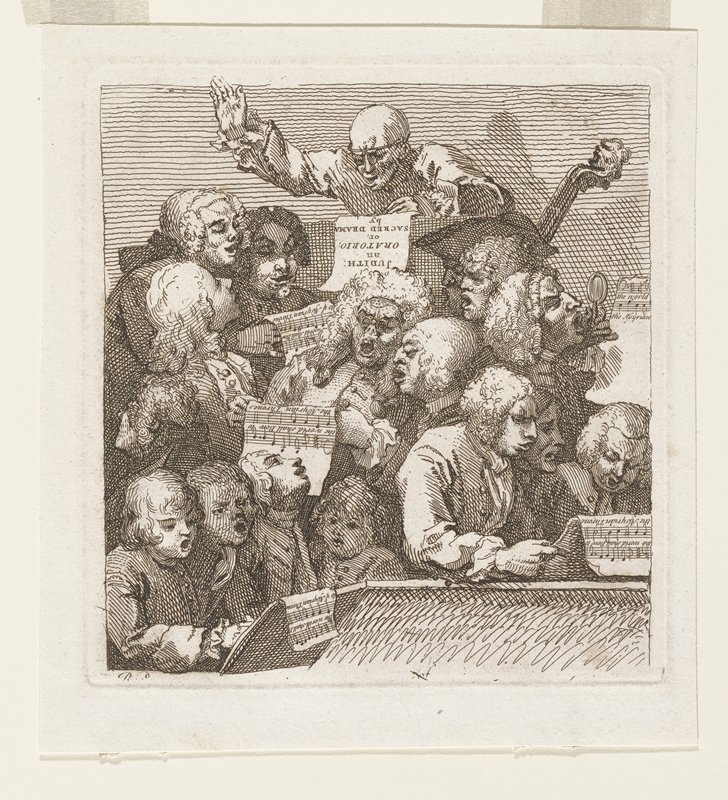 A Chorus of Singers, Уильям Хогарт, 1732
