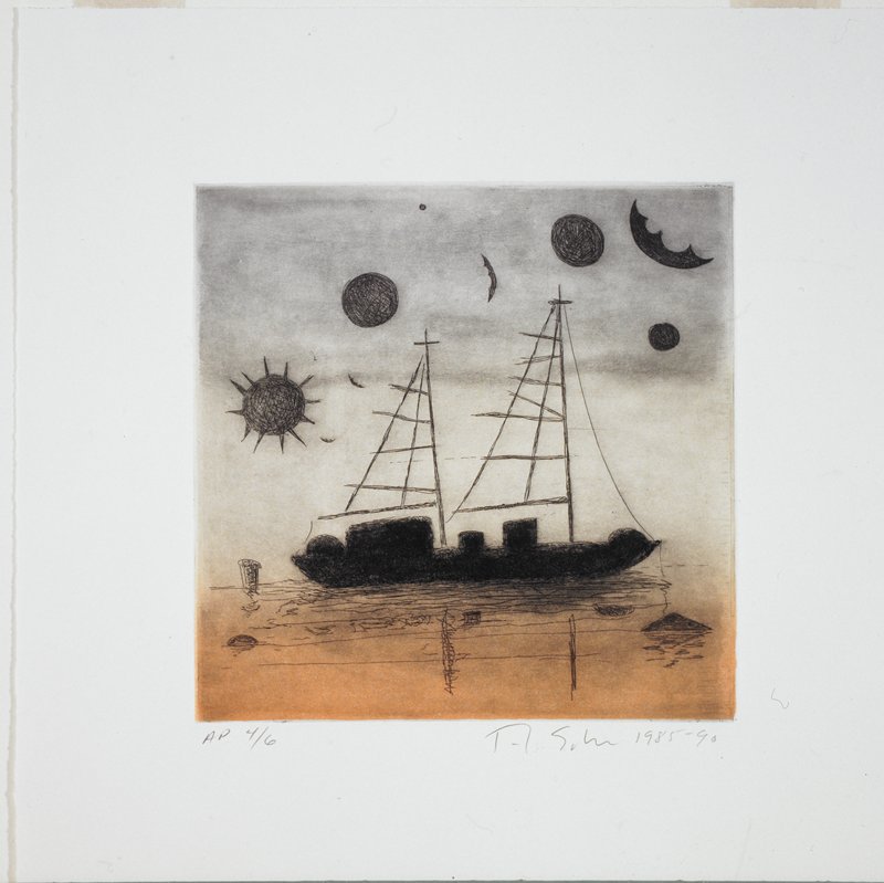 Untitled (Sailboat at anchor), T.L. Solien, 1985–90