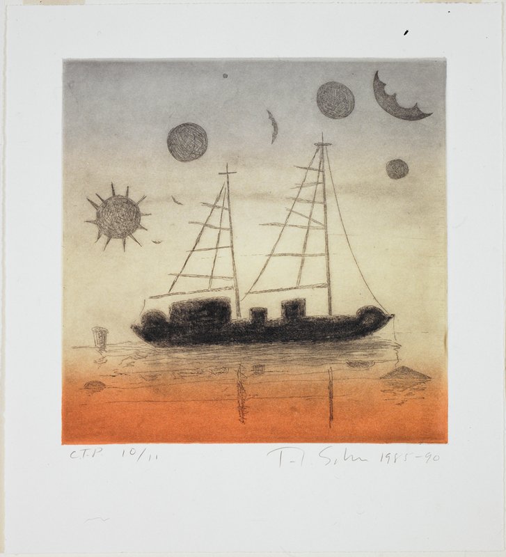 Untitled (Sailboat at anchor), T.L. Solien, 1985–90