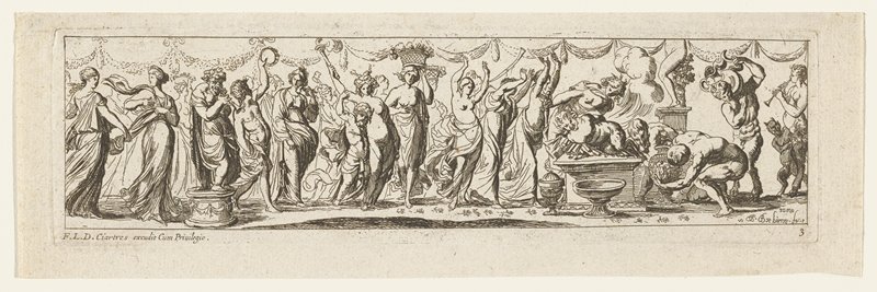 Bacchanale, Pierre Brebiette, 17th century