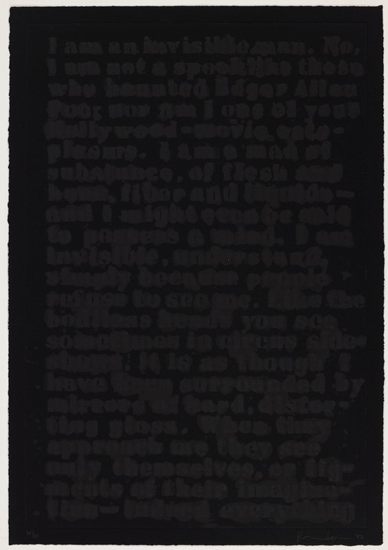 Untitled: Four Etchings [C], Glenn Ligon, 1992