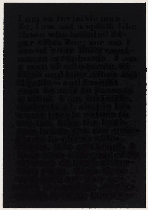 Untitled: Four Etchings [D], Glenn Ligon, 1992