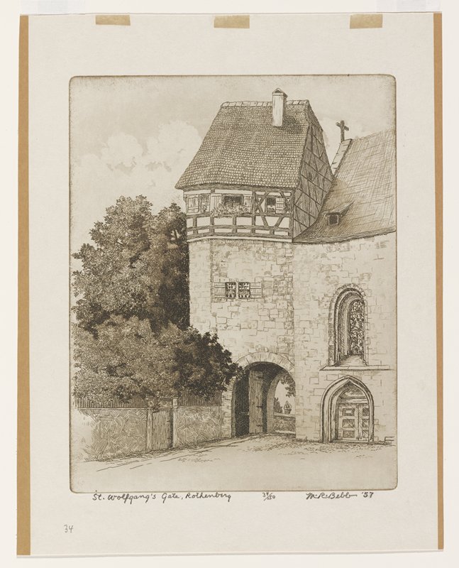 St. Wolfgang's Gate, Rothenberg, Maurice R. Bebb, 1957