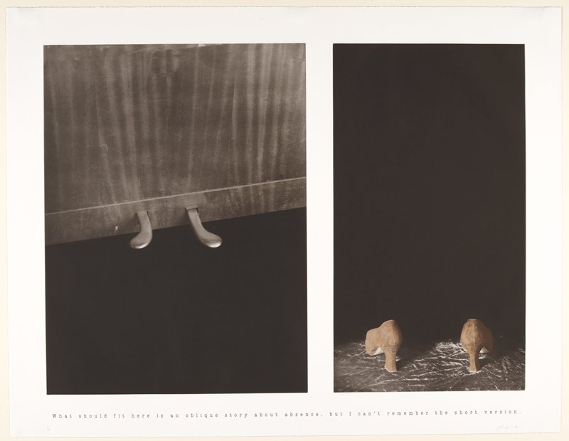 Untitled (What should fit here is an oblique story about absence...), Lorna Simpson, 1993