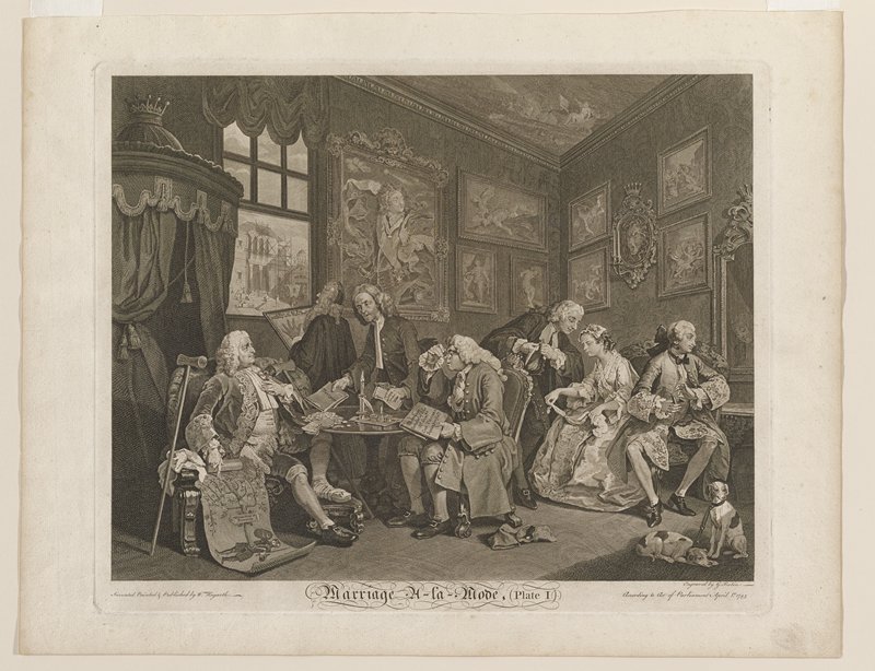 Marriage à la Mode, Plate 1, Уильям Хогарт, 1745