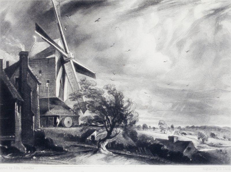 Mill near Colchester, John Constable, 1830–55