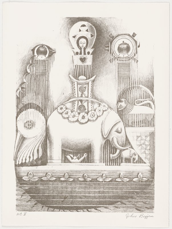 Untitled (Altar with Elephant Motif), John Biggers, 1994