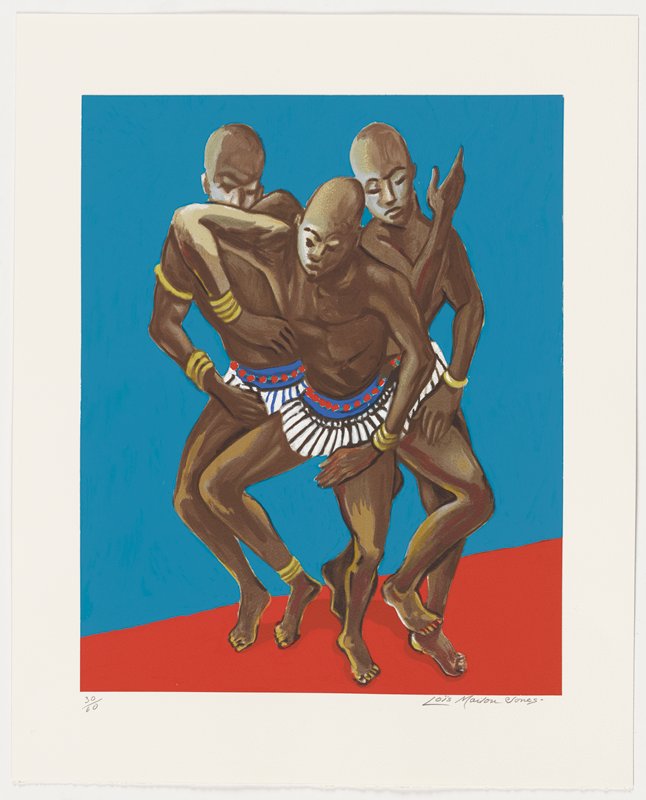 Untitled (Three Dancers), Lois Mailou Jones, 1996