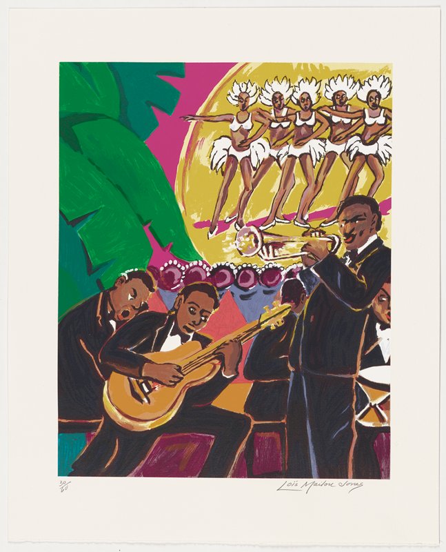Untitled (Dancers and Band), Lois Mailou Jones, 1996