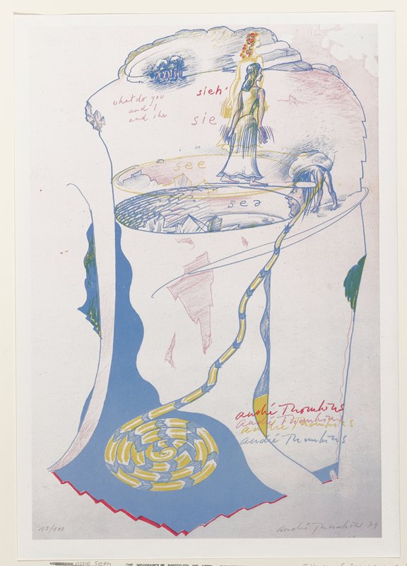 Title Page for What Do You See? portfolio, André Thomkins, 1979