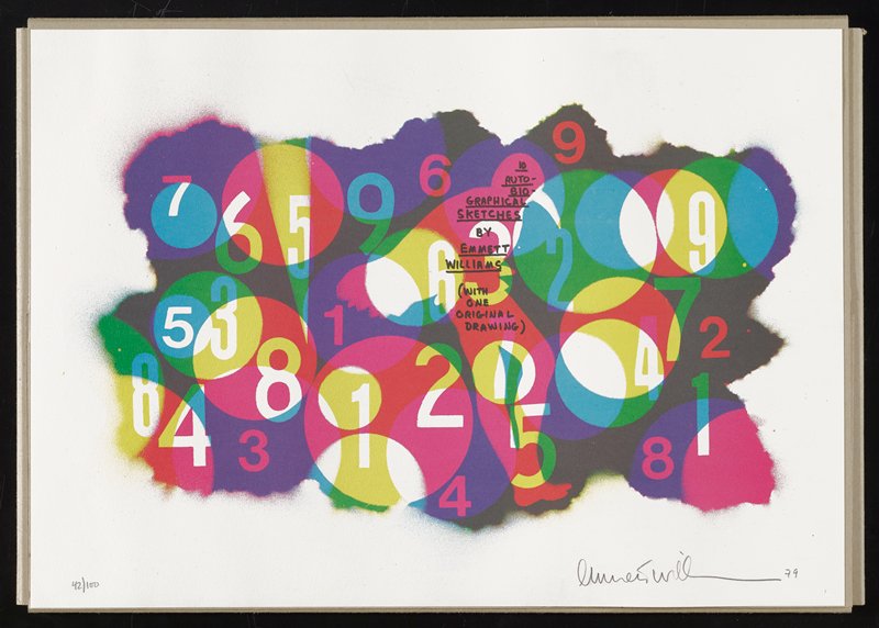 Cover for Ten Autobiographical Sketches portfolio, Emmett Williams, 1979