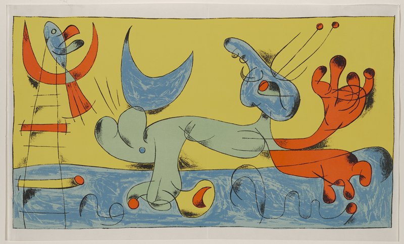 Untitled, plate 7 from 'Joan Miró' by Jacques Prévert and Georges Ribemont-Dessaignes by Joan Miró