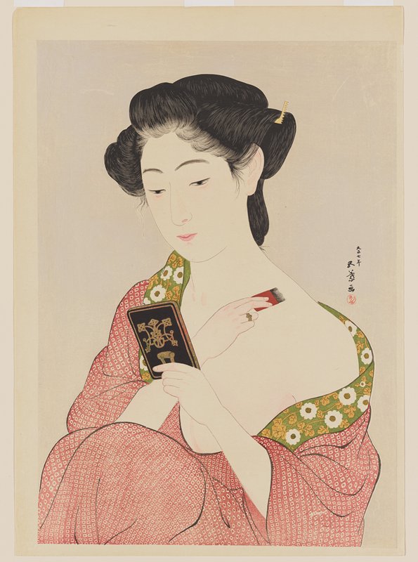 Woman Applying Powder, Hashiguchi Goyō, 1918