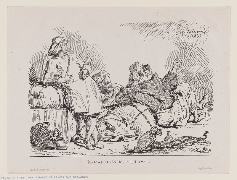 Mule-Drivers from Tetuán, Eugène Delacroix, 1833