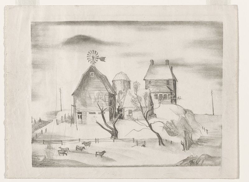 Untitled (Farm Scene), Stanford Fenelle, c. 1940–44