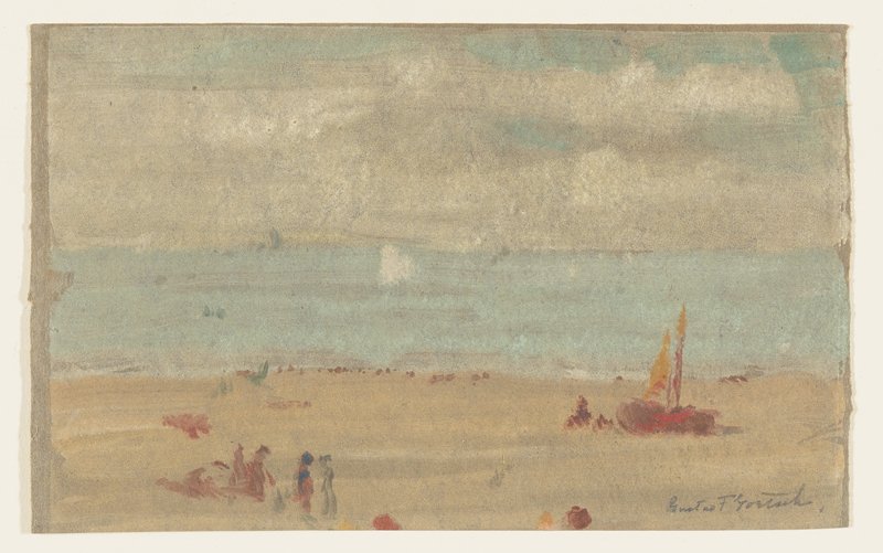 Beach Scene, Gustav F. Goetsch, 20th century