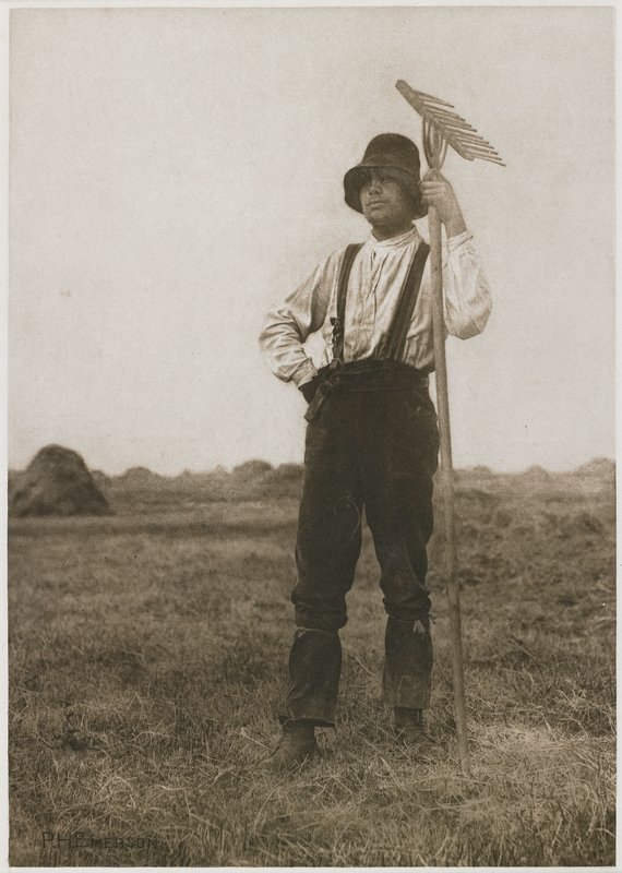 Haymaker with Rake, Peter Henry Emerson, 1888