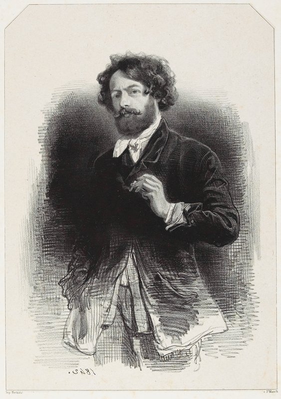 Self Portrait, Paul Gavarni, 1842