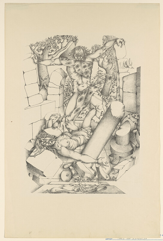 Cain Killing Abel, Albert Paris von Gütersloh, 1924