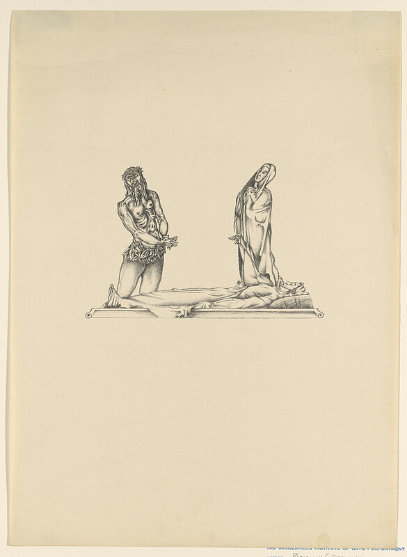 Christ and the Madonna Mourning Abel, Albert Paris von Gütersloh, 1924