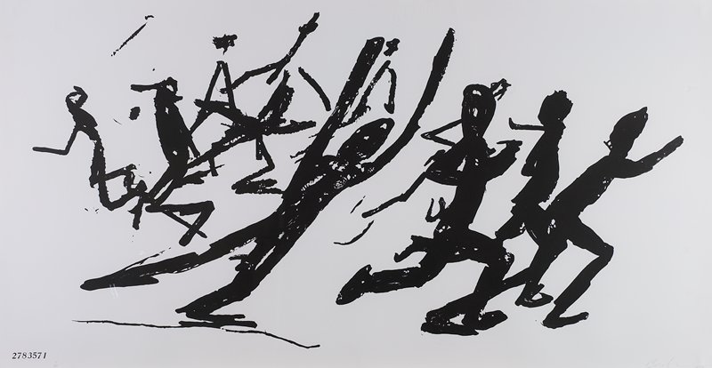 People Running, Jonathan Borofsky, 1982