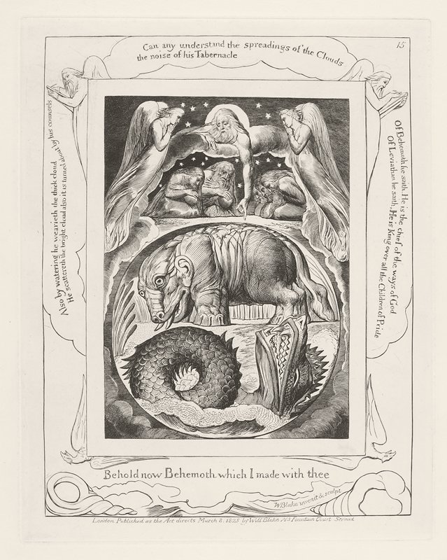 Behold now Behemoth which I made with thee, William Blake, 1825