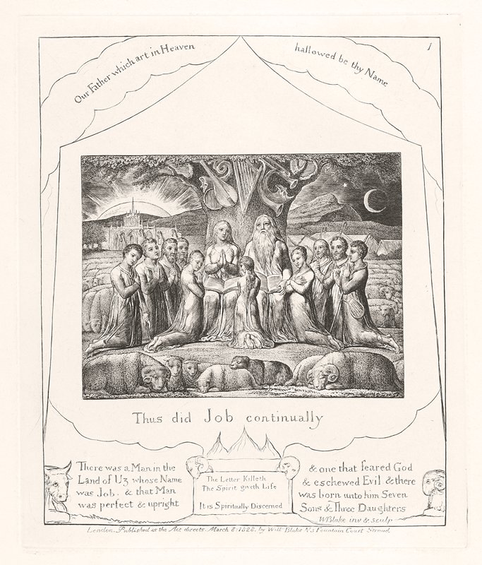 Thus did Job continually, William Blake, 1825