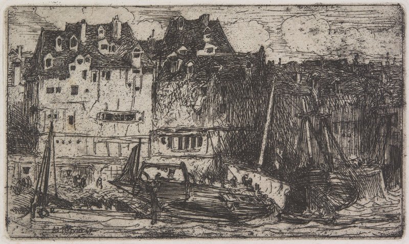 Beached Boats, Louis Adolphe Hervier, 1847
