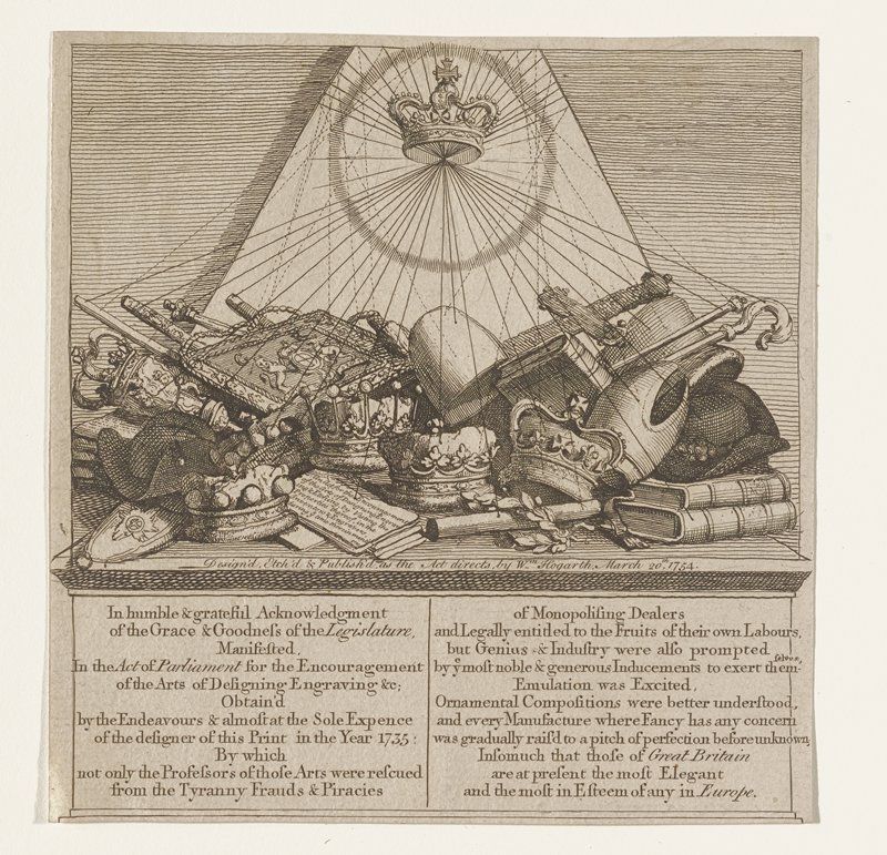 Encouragement of Engraving, Уильям Хогарт, 1754