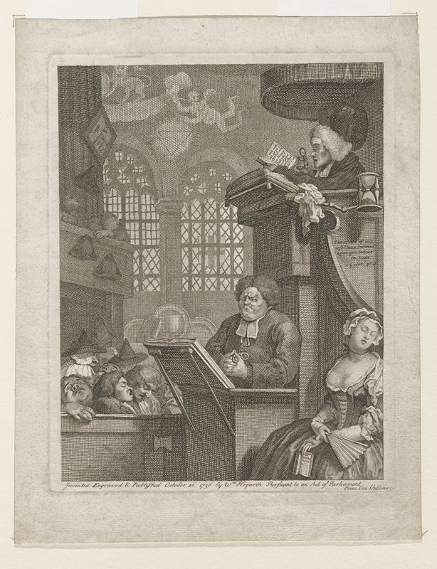 The Sleeping Congregation, William Hogarth, 1736