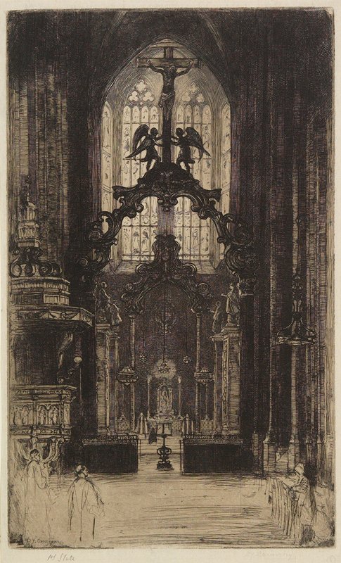 The Crucifix, D. Y. Cameron, 1898