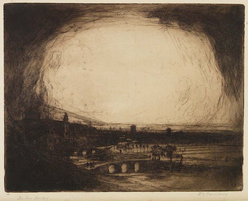 Two Bridges, D. Y. Cameron, 1896
