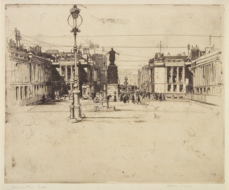 Waterloo Place, D. Y. Cameron, 1899