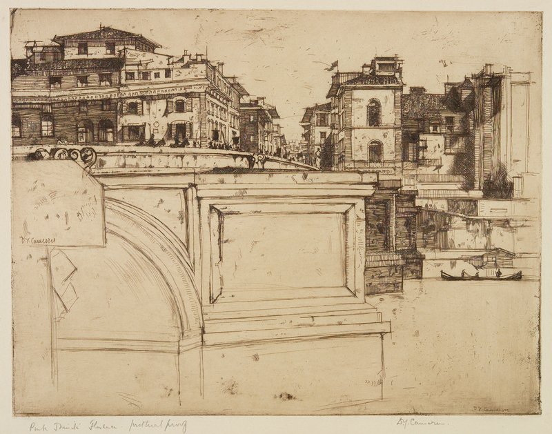 Ponte della Trinità, D. Y. Cameron, 1907