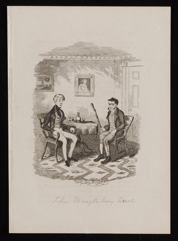 The Wingtebury Duel, George Cruikshank, 19th century