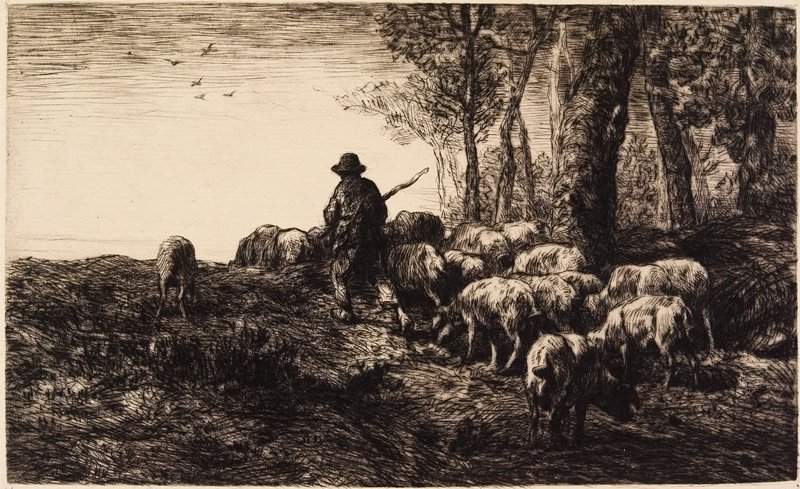 Silence et nuit des bois, Edmond Hédouin, 19th century