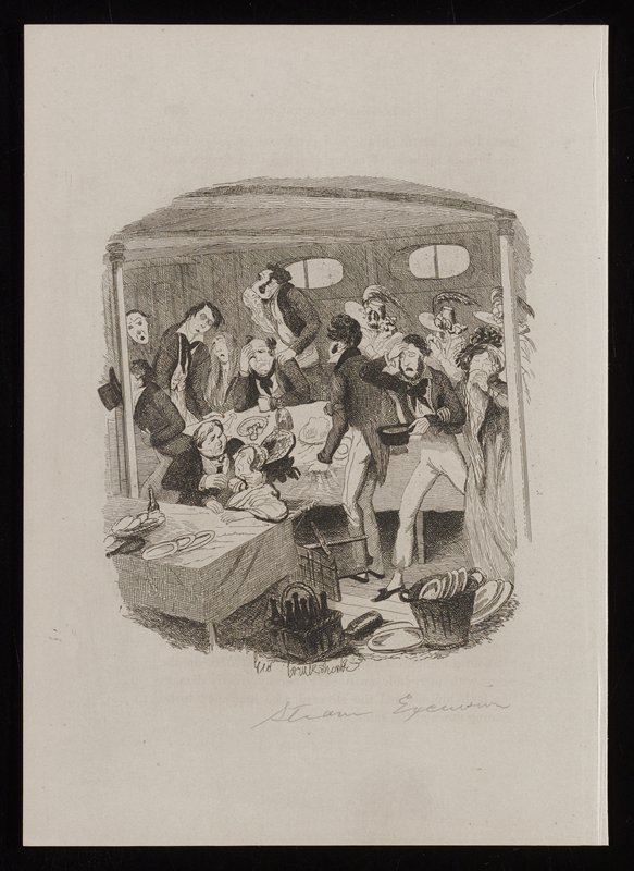 Steam Excursion, George Cruikshank, 19th century