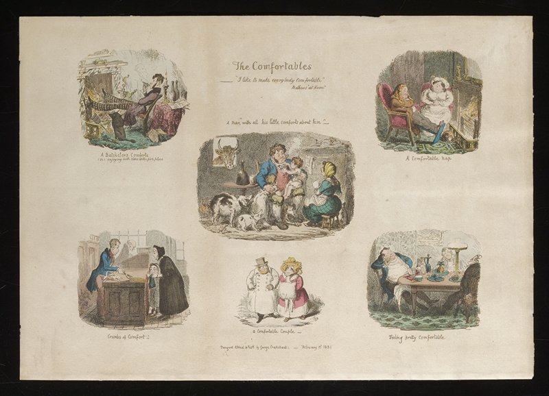 The Comfortables, George Cruikshank, 19th century