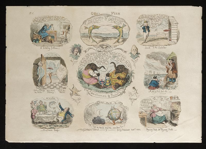 Odd Fish, George Cruikshank, 1832