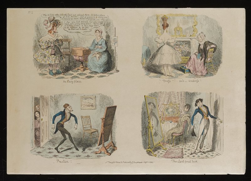 An Easy Place Practice, George Cruikshank, 1832