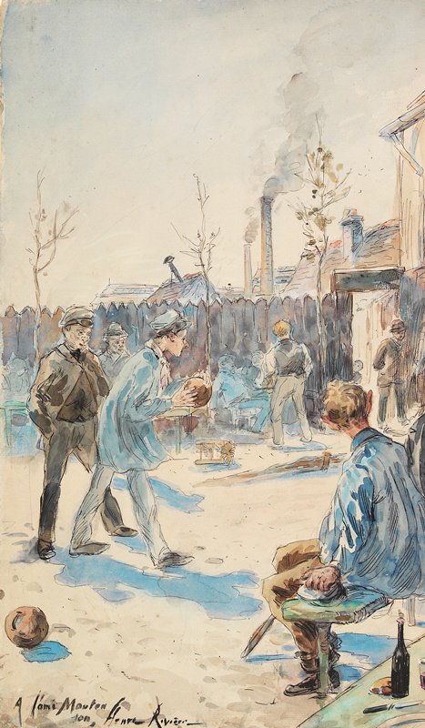 Le jeu de Boules, Henri Rivière, c. 1882