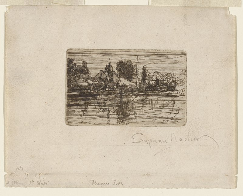 Thames Side, Francis Seymour Haden, 1865