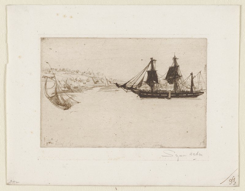 Bark Refitting, Francis Seymour Haden, 1865