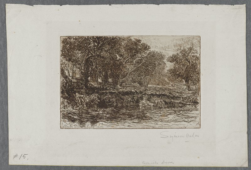 A River-Side, Devon, Francis Seymour Haden, 1868