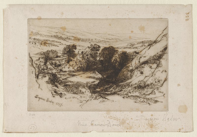 Nine Barrow Down, Francis Seymour Haden, 1877