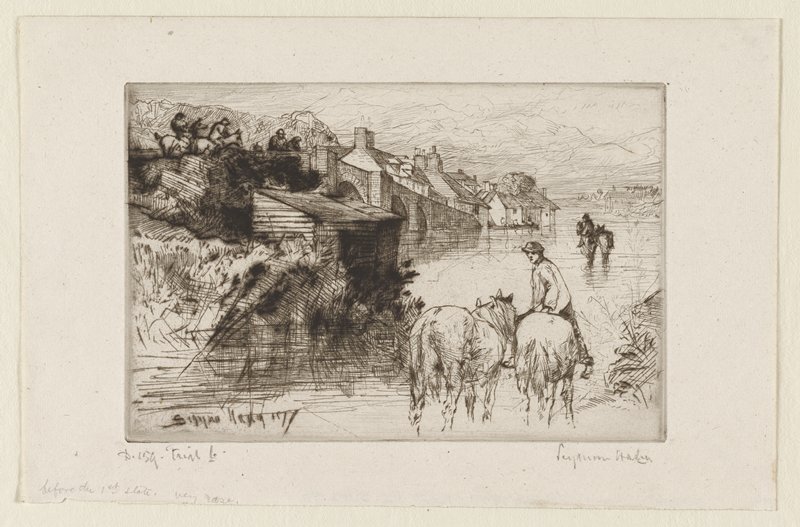 Wareham Bridge, Francis Seymour Haden, 19th century