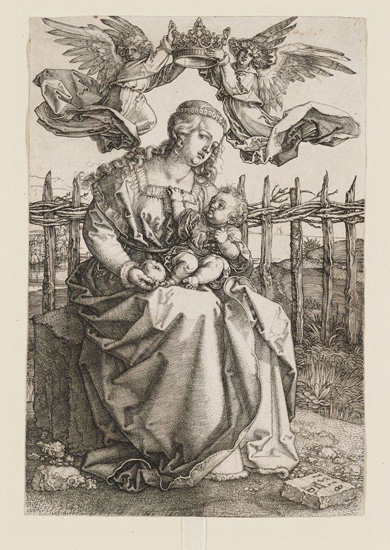 Virgin Crowned by Two Angels, Albrecht Dürer, 1518