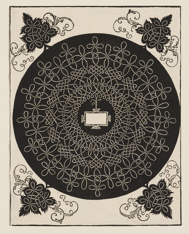 Knot with Oblong Shield, Albrecht Dürer, 1505–1507