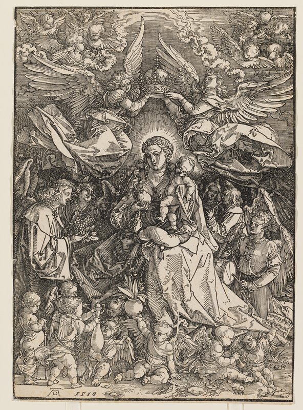 The Virgin with the Apple Adored by Angels, Albrecht Dürer, 1518