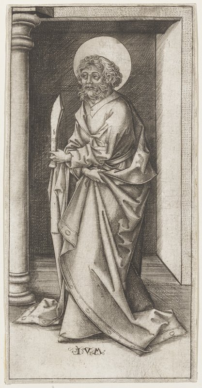 St. Bartholomew, Israhel van Meckenem, 15th century
